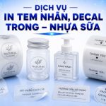 in tem nhãn decal trong - nhựa sữa