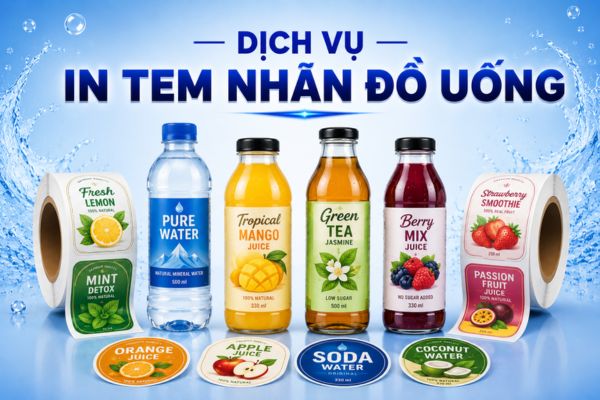 in tem nhãn đồ uống