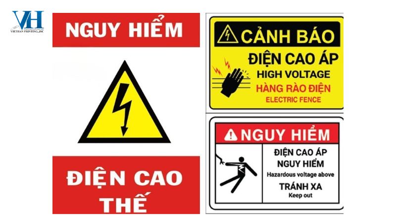 In tem nhãn cảnh báo 3 in tem nhãn cảnh báo Tem cảnh báo điện áp