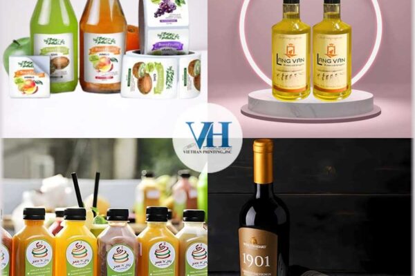 Dịch vụ in tem nhãn đồ uống theo yêu cầu