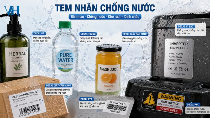 Chất Liệu Tem Nhãn Nào Chống Nước Tốt 