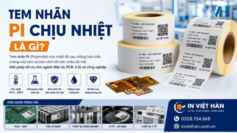 Tem Nhãn PI Chịu Nhiệt Là Gì? Đặc Điểm, Ứng Dụng & Cách Chọn 1 PI Chịu Nhiệt Tem Nhãn PI Chịu Nhiệt Là Gì