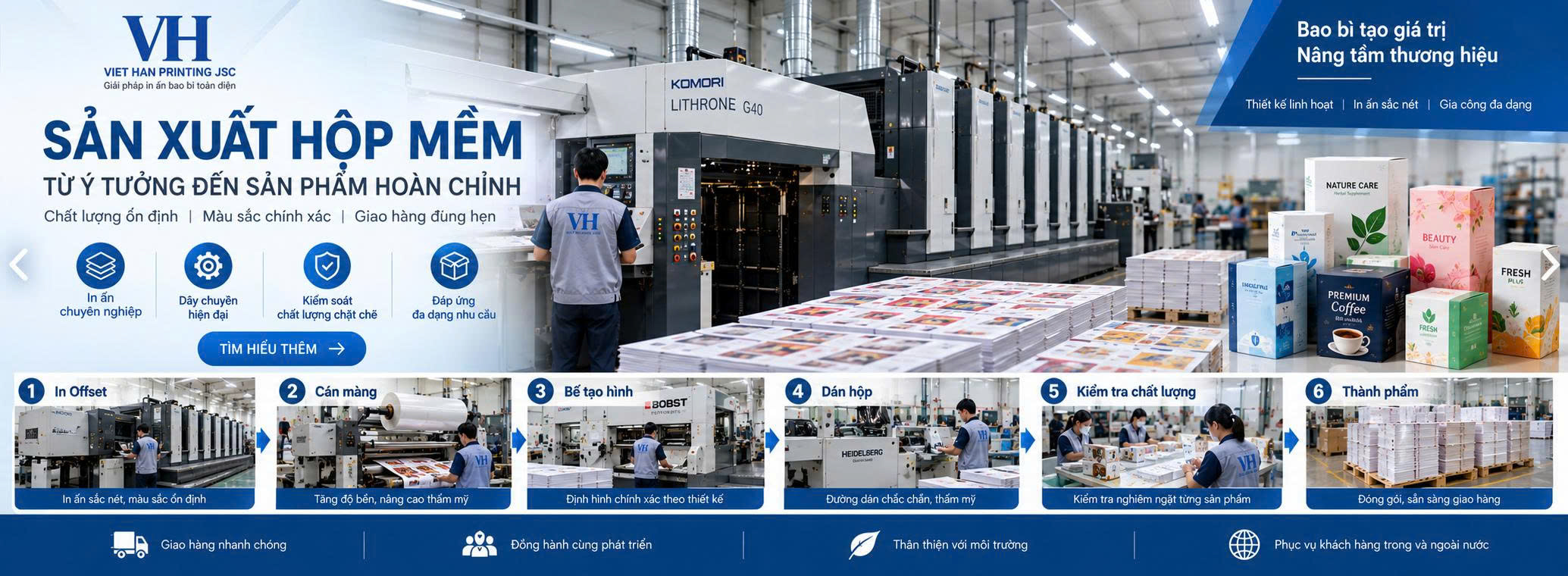 sản xuất hộp mềm