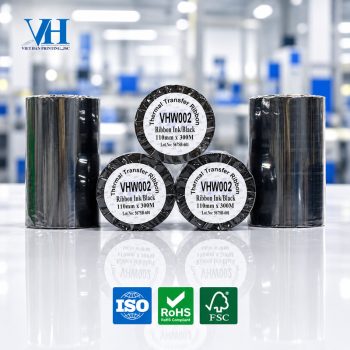 Mực in mã vạch Wax Resin 110mm x 300m 21 In Decal Giấy mực in mã vạch Wax Resin 110x300